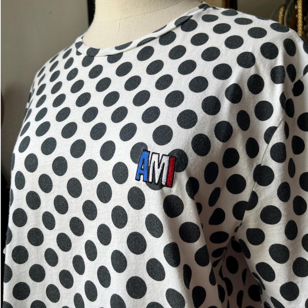 Vintage Alexandre Mattiussi AMI Polka Dot Logo Tee | Rare 90s Designer Shirt | M